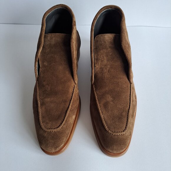 NEW Di Bianco Fidenza Men's Brown Suede Slip On Ankle Boots Shoes - Picture 2 of 16